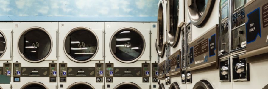 Image of the interior of a laundromat business.