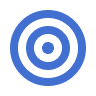 Vector of a circular target representing a market analysis that helps you identify a target market of customers.